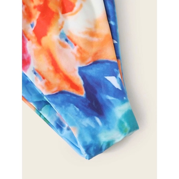NWT trendy tie dye sexy triangle bathing suit set - Picture 4 of 4